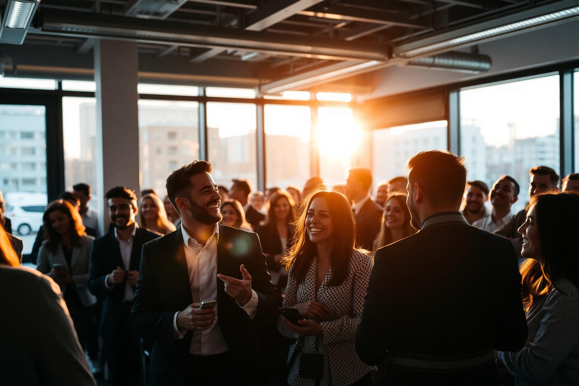 Real estate agents at a packed office workshop